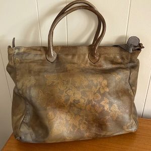 Caterina Lucchi genuine leather tote / duff bag / weekender bag, made in Italy